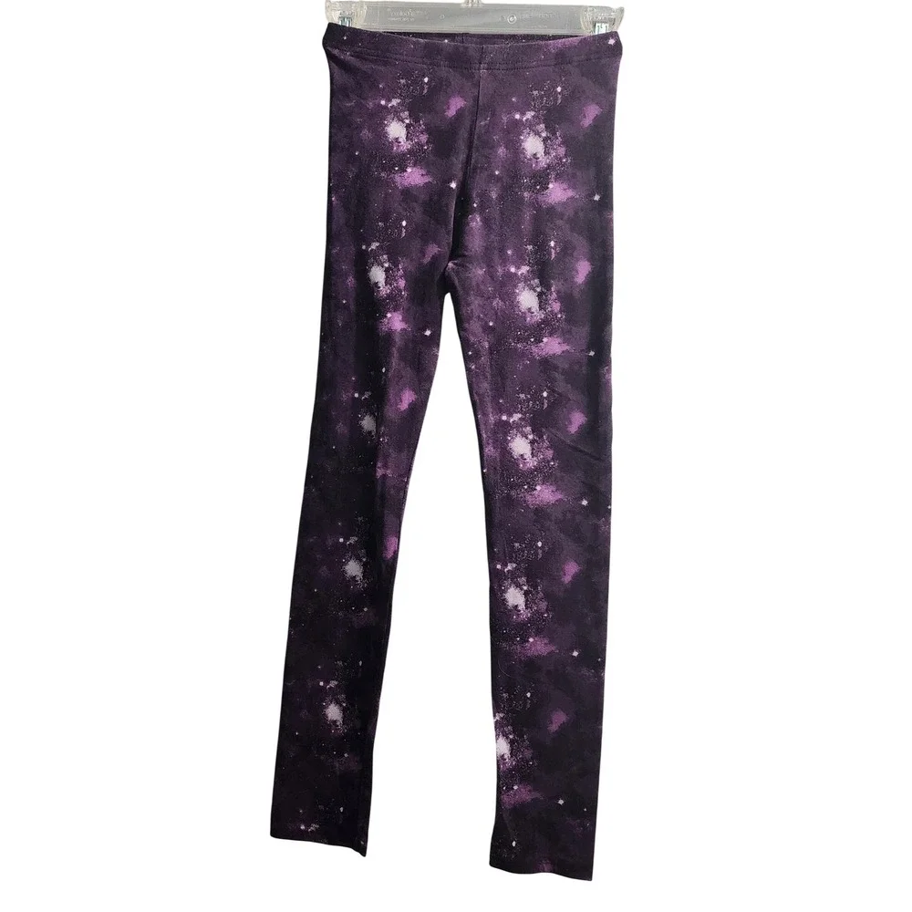 Old Navy Kids XL 14-16 Galaxy‎ Print Leggings Purple Black Outer Space Stretch